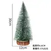 Artículos de Decoración Navideña: Árbol de Navidad Mini Artificial, Adorno de Atmósfera de Mesa, Árbol de Navidad de Agujas de Pino Cubierto de Nieve