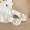 Sandalias de tacón alto con lazo francés y suela gruesa para mujer, calzado de exterior, nuevo estilo de hada 2026, chanclas de cuña
