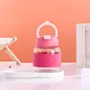 Caneca Fofa Portátil Estilo Chanel Pequena com Alça, Copo de Água, Caneca para Presente de Abertura, Copo de Vidro Simples com Capa