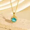 Cadena de Suéter Geométrica Redonda de Circonita de Nuevo Estilo Europeo y Americano, Sensación de Lujo Ligero y Alta Gama, Colorida Cadena de Circonita Elegante Versátil para Accesorios de Vestuario