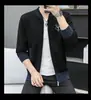 Suéter Cardigan para Hombre Otoño e Invierno Coreano Casual Chaqueta con Cuello Tendencia de Moda Chaqueta Bordada Tejido Otoño Top para Hombre