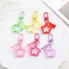 Llavero Accesorio Oso Transparente Colorido Estrella de Cinco Puntas Hueca Accesorio para Joyería DIY Colgante para Bolso Decoración de Equipaje