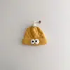 Gorro para Bebé Otoño e Invierno Súper Lindo Ojo Grande Gorro de Punto Gorro de Lana Grueso Cálido de Invierno para Bebés de Pocos Meses
