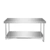Mesa de Trabajo Comercial Extra Gruesa de Acero Inoxidable 304 para Operación de Cocina, Preparación de Platos, Corte de Verduras, Picado de Huesos y Estante de Almacenamiento de Acero Inoxidable