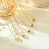 Collar de Corazón para Mujer con Diamantes, Moda de Nicho Sólida, Gama Alta, Lujo Ligero, Versátil y No se Desvanece Joyería al por Mayor