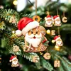Colgante de Carta de Jengibre de Papá Noel Decoraciones para Árbol de Navidad Adornos Navideños Colgantes de Cartas de Navidad