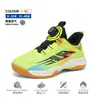 Tênis de Badminton Masculino com Fivela Rotativa, Tênis Esportivo Antiderrapante, Tênis de Treino para Corrida para Crianças Maiores, Tênis de Tênis Respirável Atacado