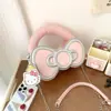 Bolsa de Caricatura Linda con Forma de Lazo, Bolso de Mano Exquisito con Patrón de Cachorro a Cuadros, Mochila Pequeña Dulce y Ligera para Niñas