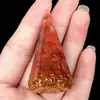 2320-Resina de Pedra de Cristal Hexagonal Cone Suporte de Anel Ornamento Geométrico 3D em Forma de Cone Suporte de Anel de Pedra Semi-Preciosa