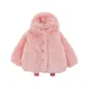 Jaqueta com Capuz de Pelúcia Desenho Animado Wulibu para Meninas Inverno 2026 com Forro de Lã, Aconchegante e Quente, Blusa Fofa