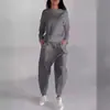 Conjunto de Pantalones Casuales de Color Sólido Deportivos Modernos con Cordones y Múltiples Bolsillos de Moda Otoño 2024 de Comercio Exterior Europeo y Americano