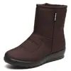 Botas Nuevas de Algodón para Mujer Botas de Invierno para Mujer Talla Grande para Adultos Mayores Botas de Nieve Cálidas Zapatos para Madre 41-43