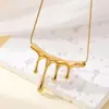 Collar de Acero Inoxidable Tohm Versión Coreana de Nicho para Mujer Accesorios de Verano Lujo Ligero Versátil Bañado en Oro Real Cadena para Clavícula que No se Desvanece