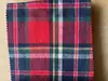 Tela de franela teñida en hilo a cuadros rojos y negros sarga perchada cojín/almohada de tiro tela a cuadros