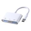 Conexión de lector de tarjetas para teléfono móvil TypeC, adaptador de tarjeta SD, lector de tarjetas TF, adaptador de disco U, adaptador de carga.