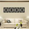 Adesivo de parede acrílico simples estilo chinês autoadesivo 3d estéreo fundo parede quarto sala entrada espelho adesivo decoração