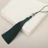 10 cm de Largo Borla Xiangyun Ruyi Oreja Colgante Ventilador Antiguo Oreja Hogar Hanfu Solapa de Presión Accesorios Colgantes Oreja