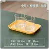 Bandeja Rectangular de Color Sólido Estilo Nórdico Juego de Tazas de Té para el Hogar Plástico Creativo Plato de Frutas para Comedor