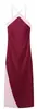 Vestido de moda sexy de mujer con cuello halter y bloques de color, popular en AliExpress europeo y americano transfronterizo