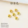 Contas Espaçadoras Banhadas a Ouro 24K para Fabricação de Joias, Contas de Oração Budistas, Acessórios de Material, Contas Espaçadoras de Latão que Preservam a Cor