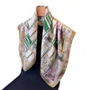 Lenço, Xale, Lenço de Pescoço, Lenço de Pescoço de Alta Qualidade, Lenço Quadrado Pequeno, Lenço de Cabeça, Lenço de Seda, Lenço para Mulheres, Estilo Francês com Estampa de Cavalo, Similar à Seda