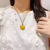 Nuevo Collar de Pony Dorado Estilo Chino, Moderno y Versátil, con un Diseño de Nicho, Lujo Ligero y Artesanía Exquisita