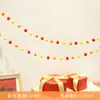 Bandeira de Corda com Bolas de Pelo Coloridas Bandeirola de Feltro Decoração de Festa de Aniversário Infantil Sala de Aula Acampamento Estilo Tenda Pingente