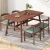 Mesa de comedor para hogar pequeño, mesa de comedor y silla combinadas modernas y sencillas, mesa de comedor de ocio, mesa rectangular nórdica económica
