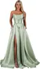 Vestido de Noche Amazon Aliexpress Satín Vestido de Dama de Boda Vestido Largo Formal sin Tirantes Banquete Vestido Estilo Europeo y Americano