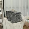 Cojín de terciopelo de león marino minimalista moderno para sofá, almohada de terciopelo marino, funda de cojín lisa de felpa teñida en espiral, venta al por mayor
