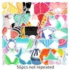6 pegatinas creativas VSCO estilo graffiti pequeñas y frescas para equipaje, maleta, computadora, patinete, coche