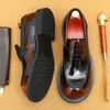 [vip para] zapatos de cuero de cabeza grande para hombre de pie ancho de cuero alta calidad charol cara brillante punta redonda mocasines británicos