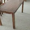 Conjunto de Mesa e Banquetas com Superfície Carbonizada, Mesa de Jantar em Madeira Maciça, Mesa e Cadeiras para Café da Manhã Fast Food, Mesa e Cadeiras para Restaurante, Lanchonete, Madeira