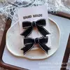 Pinza para el pelo de tela negra de la Serie Negra Cubre todo para la cabeza Pinza Lateral para Niña Noble Pinza Lateral Pinza para Flequillo de Niña Pequeña