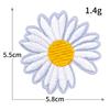 Serie de Flores Margaritas Boutique Ropa Bordada por Computadora Pegatinas de Tela Bordada Parche para Ropa DIY Insignia Bolsa Niño