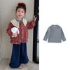 Conjunto de Ropa para Niñas, Nuevo Elegante Conjunto de Tres Piezas a Cuadros para Bebés Niñas, Pantalones Vaqueros de Otoño para Niños