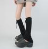 Meias Slouch de Tricô de Cabo Flare Vermelhas Outono e Inverno Polainas de Lã Quentes Meias de Tricô Coberturas de Bota para Garota Quente Lã Quente