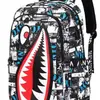 Mochila Criativa Distinta Estilo Coreano Mochila Tubarão Jovem Tendência da Moda Masculina Estudantes do Ensino Fundamental e Médio Campus Harajuku