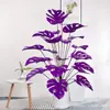 Plantas Verdes Simuladas Grandes de Chão, Planta Artificial de Alta Qualidade Monstera Bionics Transfronteiriça em Vaso Decoração para Casa e Jardim