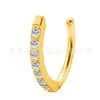 Aleación de Titanio Grado Implante ASTM F136 Anillo para Ombligo de Circonio Cuadrado Forma Marquesa Joyería para Piercing Finamente Tallada