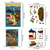 4 Piezas Nuevas Pegatinas de Paisaje 3D a Gran Escala con Temática de Loto Creativas para Bricolaje Alivio del Estrés Casa 3D, Mismo Estilo que en Xiaohongshu