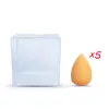 Algodón de maquillaje flocado tipo gota de agua sin látex mini huevo de maquillaje huevo de belleza mini corte oblicuo traje de esponja para polvos tipo calabaza