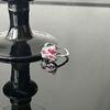 Nuevo anillo abierto rojo moda femenina Corazón de espinas Anillo de alto sentido diseño de nicho chica hot Accesorios blancos
