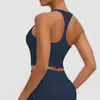 Sujetador Deportivo de Color Sólido Europeo y Americano Ropa Interior con Almohadillas en el Pecho Espalda Cruzada Chaleco Sujetador Casual Ropa de Yoga Top de Fitness de Secado Rápido