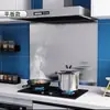Adesivos de cozinha à prova de óleo de aço inoxidável, adesivos de parede à prova de óleo resistentes a altas temperaturas, defletor de óleo para coifa de cozinha, defletor isolante à prova de respingos