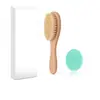 Set de Cepillo y Peine para Bebé Más Vendido en Amazon Cepillo para el Cabello de Recién Nacido con Cerdas Suaves, Cepillo de Pelo de Cabra Natural