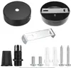 Placa de Borde Recto Diy100 Placa de Techo Base Accesorios para Lámparas de Hierro Base de Instalación para Lámpara de Pared Candelabro con Tornillos
