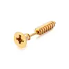 Aretes de tornillo acero inoxidable no alérgico acero de titanio aretes de piercing joyería divertida europea y americana Halloween tornillo