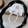 Colgante para Teléfono con Abalorios y Pedrería, Llavero, Colgante para Bolso, Exquisita Cadena de Muñeca, Llavero de Cámara CCD