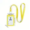 Portatarjetas de Identificación de Color Sólido Popular Transfronterizo, Portatarjetas de Identificación de Estudiante, Portatarjetas de Identificación de Empleado, Al por Mayor en Stock Portatarjetas Moderno con Cordón